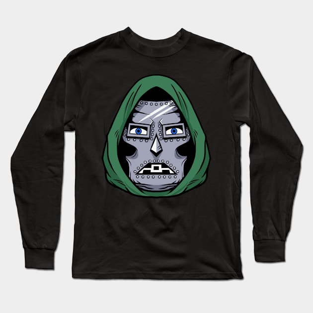 Dr. Doom Long Sleeve T-Shirt by RetroVania